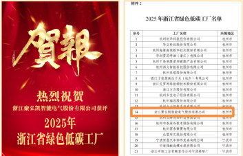 喜讯：Z6尊龙凯时获评浙江省绿色低碳工厂